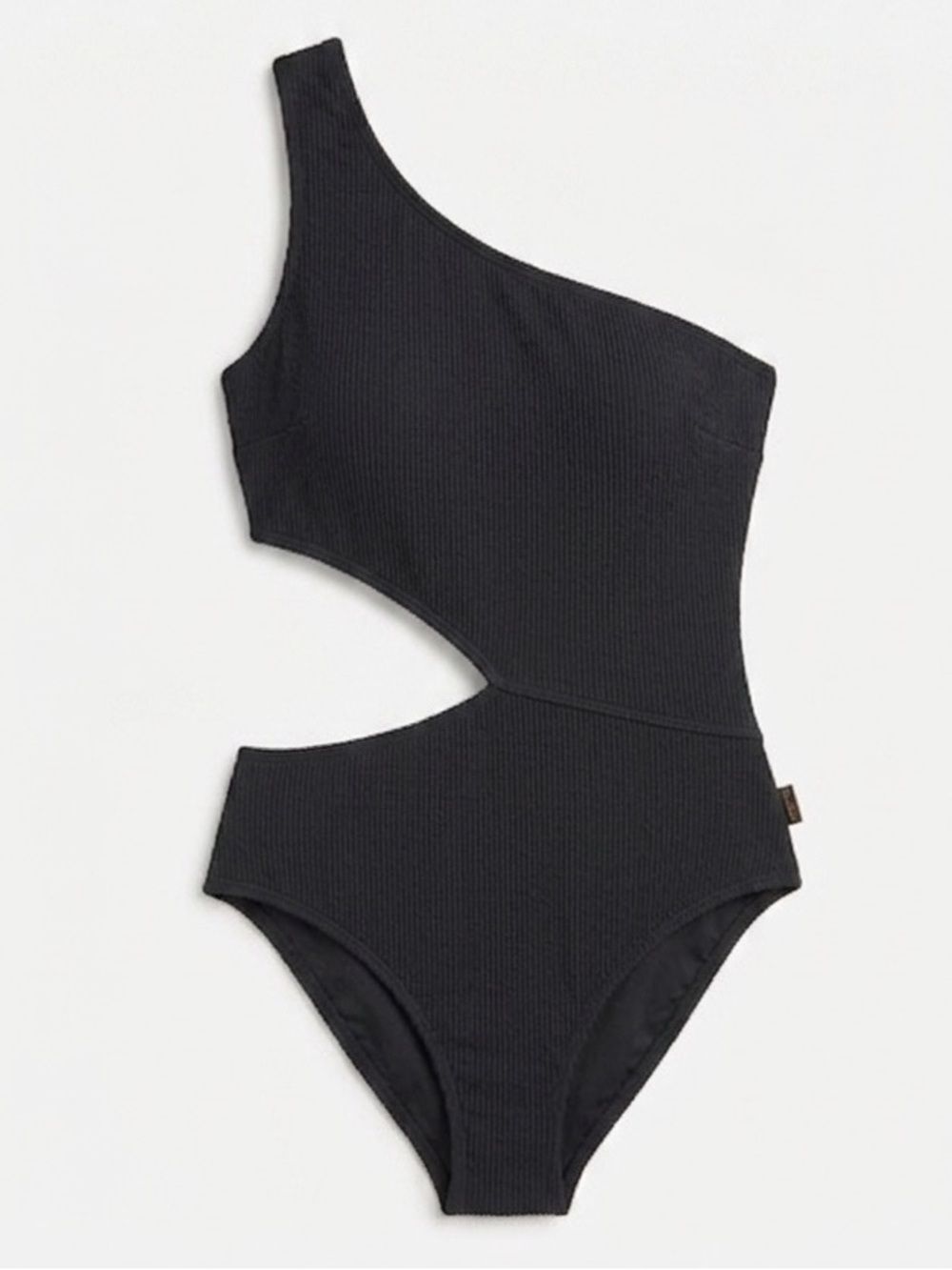 Michael Kors Black One-Shoulder Side-Cutout Swimsuit NWT